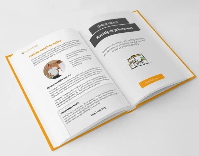 E-book: Zo herken je een burn-out, opengeslagen