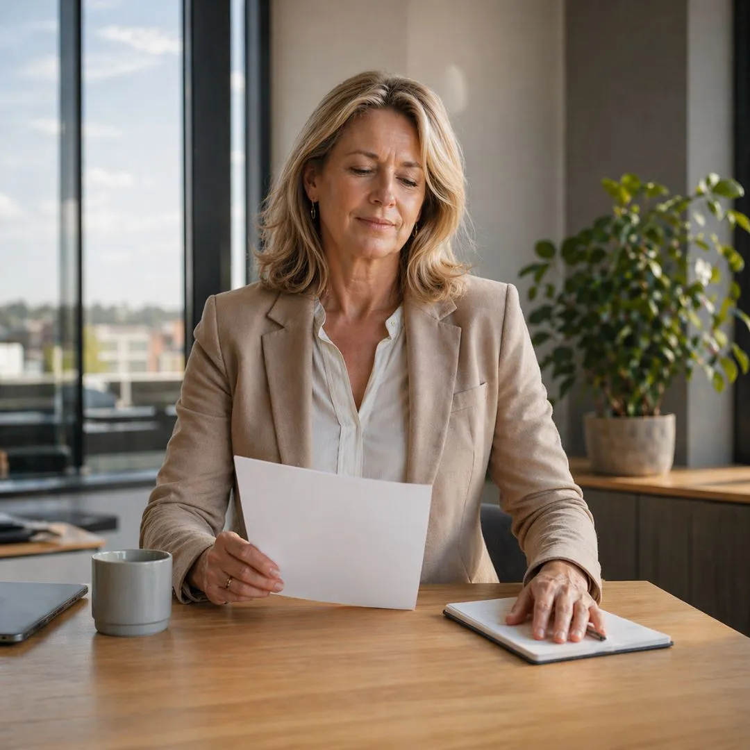 HR-manager leest de resultaten van de Quickscan